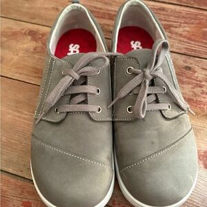 SAS Tripad Comfort Gray Leather Women's Sneakers Lace-Up Cushioned US 9.5 M